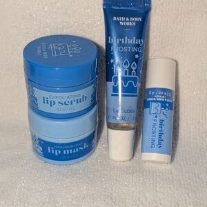 🥳🎂Bath & Body Works Birthday Frosting Lip Care Set - Blue🥳🎂